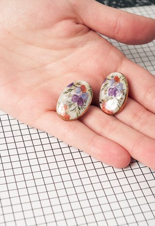 PORCELAIN CLIP-ON EARRINGS