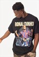 RONALDINHO FOOTBALL UNISEX T-SHIRT IN BLACK
