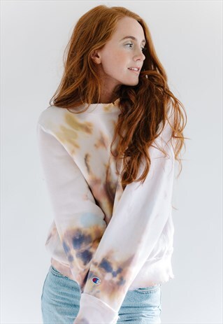 CUSTOM CHAMPION VINTAGE WASH TIE DYE SWEATSHIRT