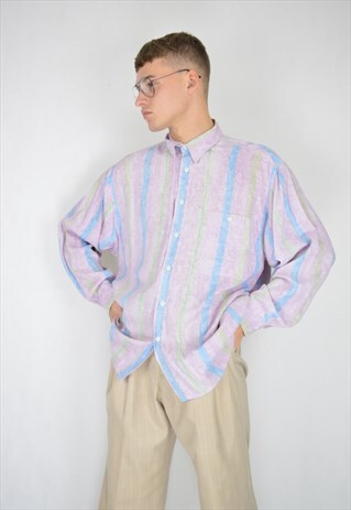 VINTAGE STRIPED MULTICOLOUR CLASSIC SHIRT