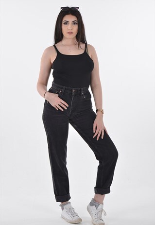 LEVI'S 550 BLACK HIGH WAISTED JEANS