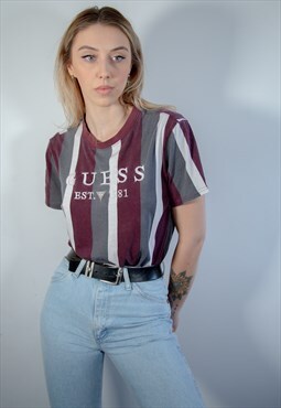 Striped Y2K Guess Tee 