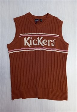00's Kickers Sweater Vest Brown Knit