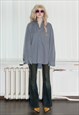 90'S VINTAGE CLASSIC OVERSIZED BUTTON-UP SHIRT IN STORM GREY