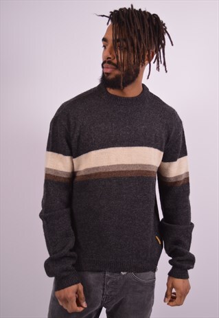 VINTAGE ARMANI JEANS JUMPER SWEATER GREY
