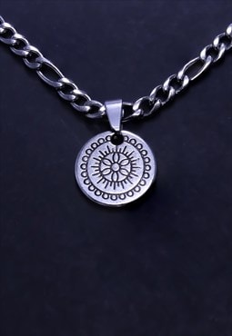 CRW Silver Bohemian Flower Necklace 