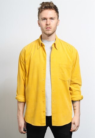 VINTAGE CORDUROY CORD SHIRT YELLOW