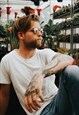 Oval Sunglasses in Silver frame with Soft Red Mirror lens