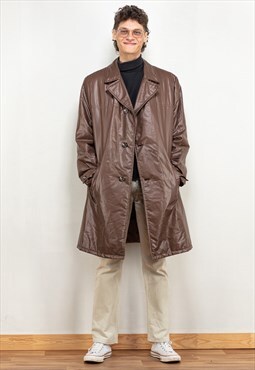 Vintage 90's Men Mac Sherpa Coat in Brown