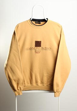 Vintage Gianni Valentino Logo Crewneck Sweatshirt Mustard