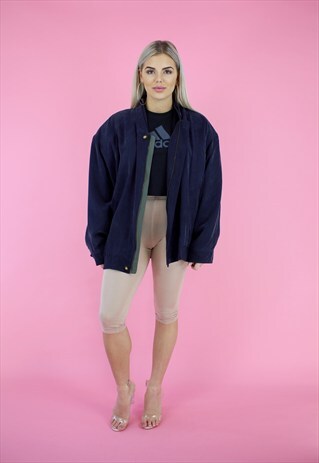 90S SILK OVERSIZED BOMBER JACKET