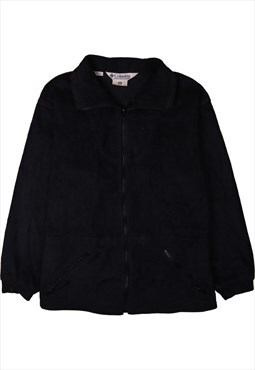 Vintage 90's Columbia Fleece Jumper Full Zip Up Black Medium