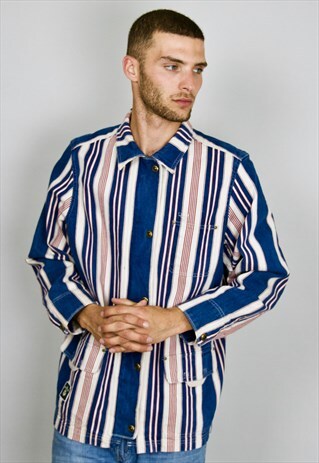 ICONIC 90'S STRIPED DENIM JACKET