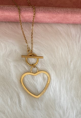 AUTHENTIC LOUIS VUITTON HEART CHARM- REWORKED NECKLACE