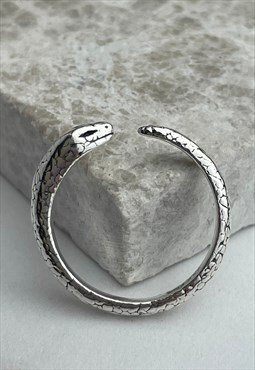 Silver Snake Ring, 925 Sterling Silver Jewellery, goth boho