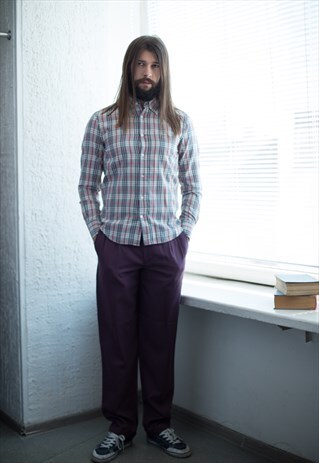 VINTAGE 80'S CHECKED COTTON SHIRT