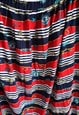 VINTAGE SAILOR STYLE SKIRTS MIDI HIGH WAIST RED BLUE STRIPPE