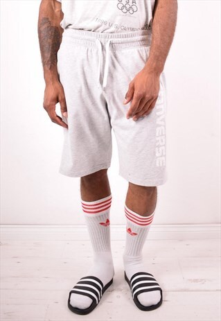 CONVERSE MENS VINTAGE SHORTS LARGE GREY 90S