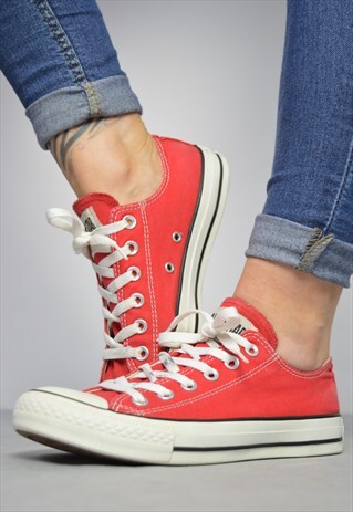 VINTAGE 90S CONVERSE RED OX SHOES GRUNGE RETRO FESTIVAL
