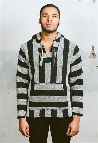 VINTAGE 80S WOVEN AZTEC BAJA HOODIE