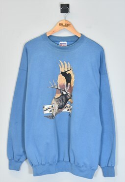 Vintage Montana Sweatshirt Blue XXLarge