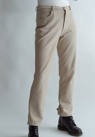 VINTAGE 80S STRETCHY TROUSERS IN SLIM FIT