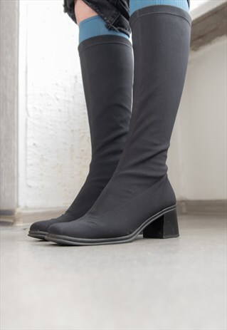 Vintage 90's Black Stretchy GABOR Sock Boots