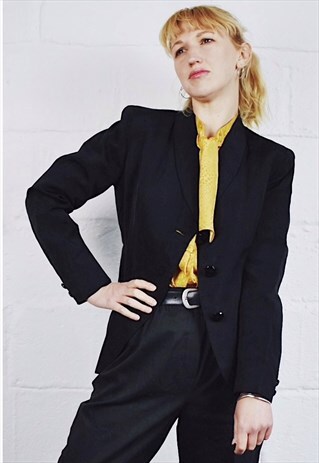 VINTAGE 50S BLAZER JACKET BLACK