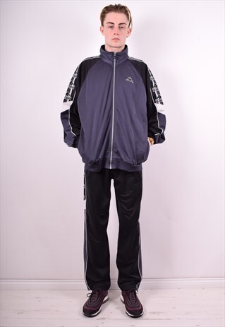 KAPPA MENS VINTAGE FULL TRACKSUIT XL GREY 90'S