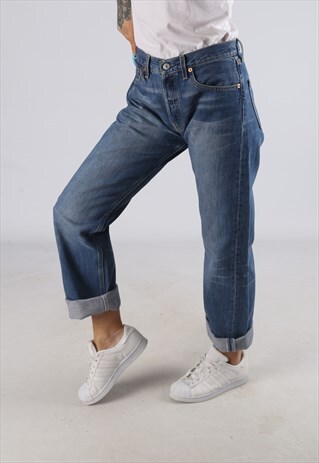 VINTAGE 501'S LEVIS DENIM JEANS HIGH WAISTED UK 10 - 12 (V2E