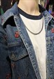 SILVER STAINLESS STEEL LINK CHAIN NECKLACE UNISEX ADJUSTABLE
