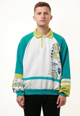 90S VINTAGE OLDSCHOOL PUMA FUN PULLOVER JUMPER 15475