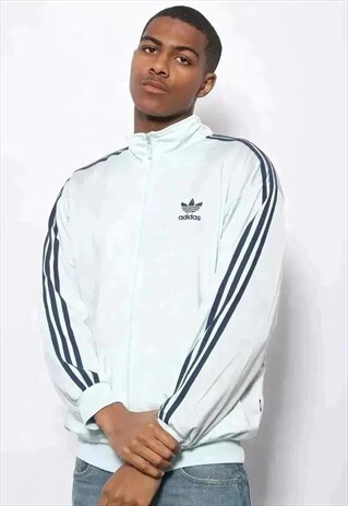 VINTAGE ADIDAS LOGO TRACK JACKET BLUE