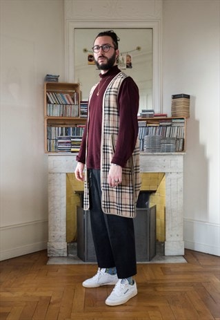 VINTAGE BURBERRY LONG CAR COAT TRENCH COAT (REF/1126)