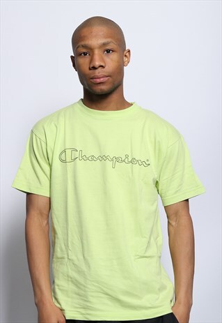 VINTAGE CHAMPION BIG LOGO T-SHIRT GREEN