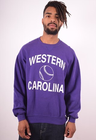 RUSSELL ATHLETIC MENS VINTAGE CAROLINA SWEATSHIRT JUMPER 90S