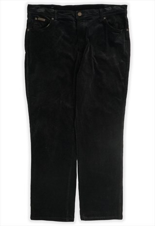 VINTAGE WRANGLER BLACK CORDUROY TROUSERS WOMENS