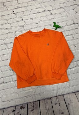 Orange Champion Sweatshirt Size L