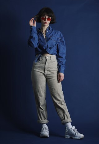 HIGH WAIST CORDUROY TROUSERS