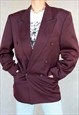 Vintage Women Bordeaux Jacket, Deep Purple Barisal Blazer