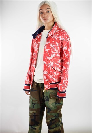 VINTAGE TOMMY HILFIGER NAUTICAL PATTERNED JACKET