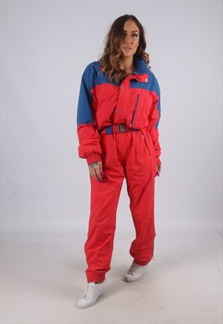 VINTAGE FULL SKI SUIT SNOW SPORTS UK L 14 (K2M)