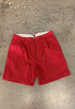 Vintage TOMMY HILFIGER Chino Shorts Red with Logo