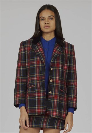 VINTAGE RARE 80'S LUISA SPAGNOLI TARTAN CO-ORDINATE SET
