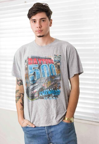 VINTAGE RACING T-SHIRT LOGO 90S L 7.7