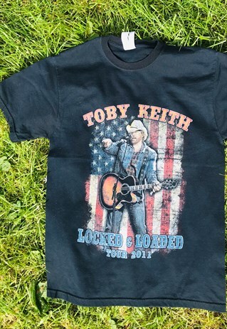 VINTAGE TONY KEITH USA CONCERT SOFT COTTON LOGO T-SHIRT