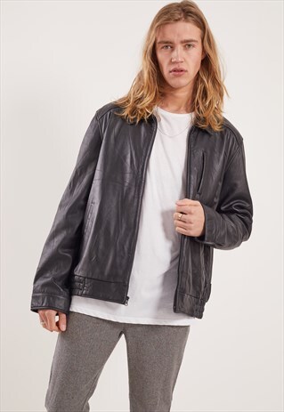 VINTAGE TOMMY HILFIGER LEATHER JACKET