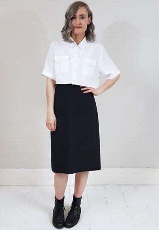 VINTAGE 90'S REWORKED CROPPED WHITE BLOUSE