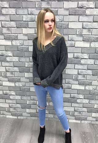 GREY OVERSIZED JUMPER
