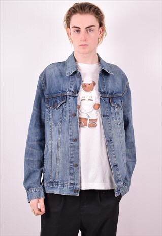 LEVI'S MENS VINTAGE DENIM JACKET XL BLUE 90S